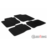 Original Gledring Passform Fußmatten Gummimatten 4 Tlg. Loch Fix. - Kia Ceed 2007-2011